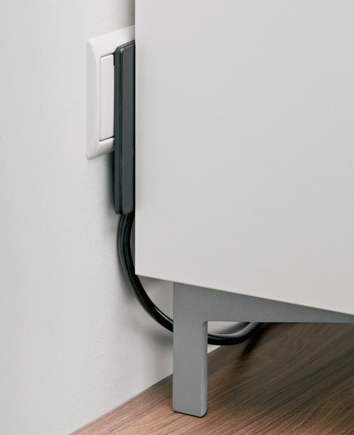 Jordforbindelsesstik, ekstra flad - 3 stikdåse