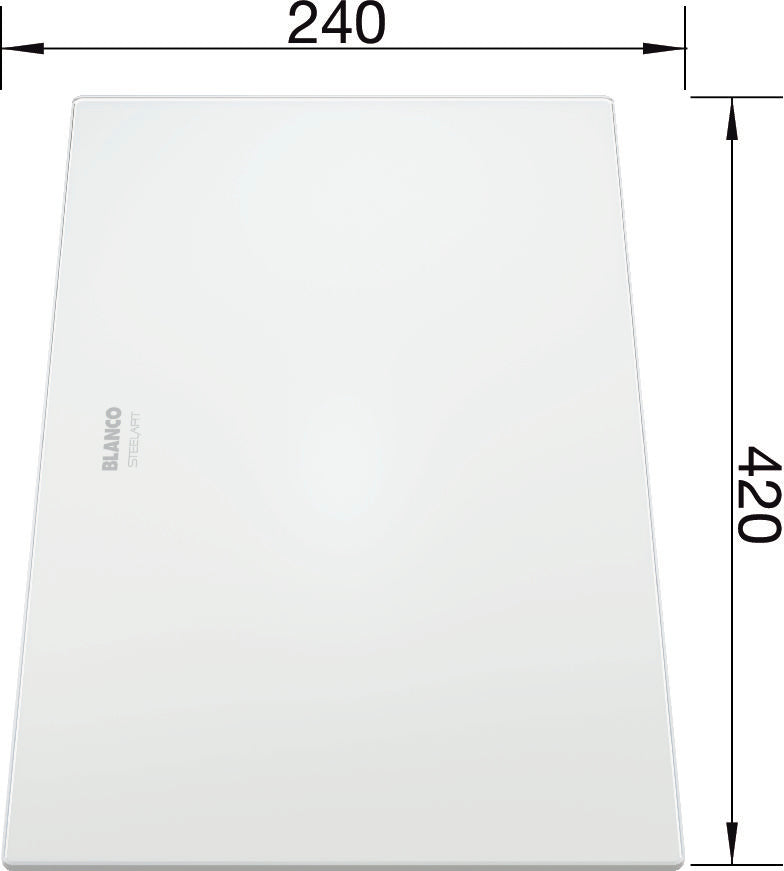 BLANCO Skærebræt glas STEELART