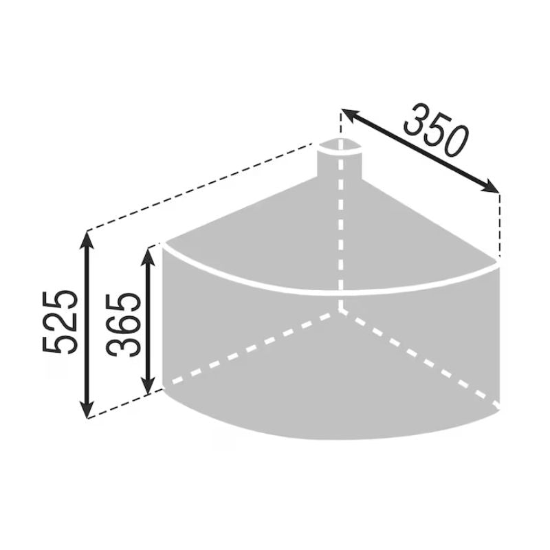 Affaldssortering med dreje funktion til 2 spande