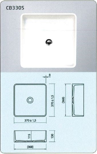 Hi-MACS kvadratisk vask